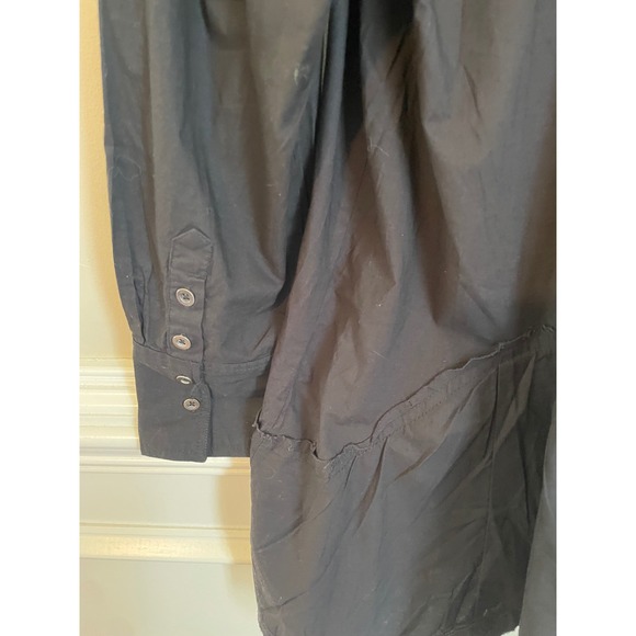 We The Free Free People Freya Black Cotton Poplin Tunic Shirt Size L NWT - Picture 9 of 9